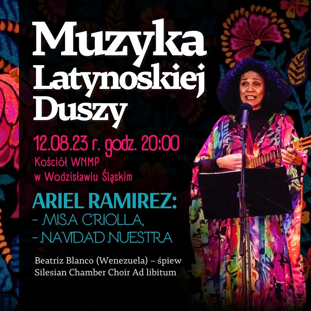 Plakat koncertu Muzyka Latynoskiej Duszy